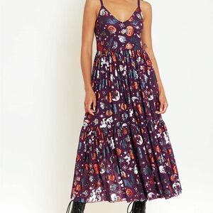 Trick or Treat Purple Sheer Midaxi Dress - Limited, XL